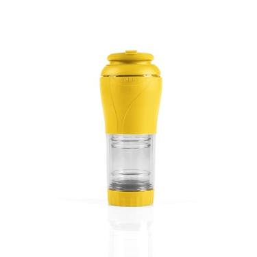 Imagem de Cafeteira Portátil Pressca 350ml – Preparo Rápido de chá e café Sem Filtro Descartável | Ideal para Viagens, Escritório e Casa | Livre de BPA - Cor: Amarela