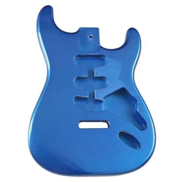 Imagem de JD.Moon Corpo De Guitarra Elétrica Para Fender Strat Stratocaster Acessório De Guitarra Diy Corpo De Guitarra Poplar Sss (Azul)