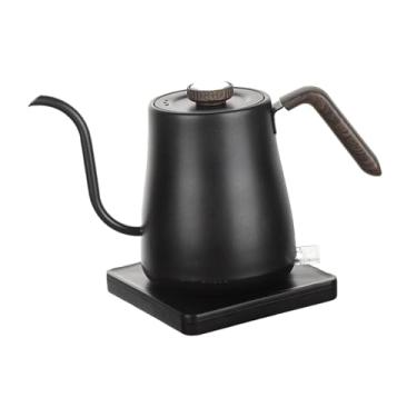 Imagem de Generic Chaleira elétrica tipo pescoço de ganso, presente para caldeira de água quente, chaleira para café, chá, visor de temperatura para amantes de cereais, Preto