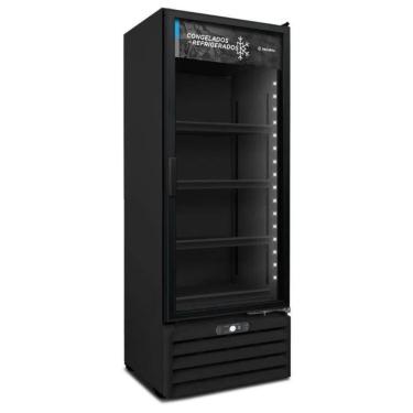 Imagem de Freezer Dupla Ação Porta De Vidro Vf55ah Metalfrio Expositor 531 Litros All Black 220v