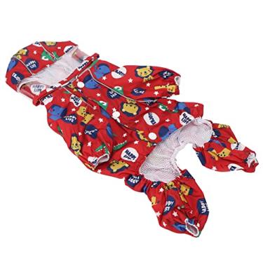 Imagem de Capa de Chuva para Cães Com Capuz, Capa de Chuva Reflexiva Confortável para Animais de Estimação, Design de 4 Patas, Fofa para a Maioria Dos Cães (XS)