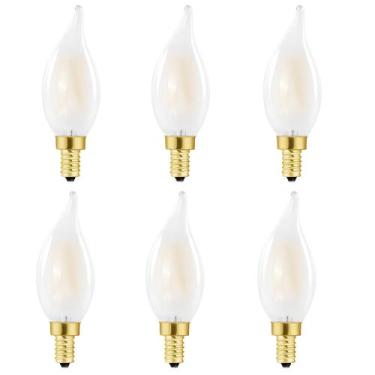 Imagem de Lâmpada LED HOMOSUM E12 4W 2700K, candelabro regulável de 400 ml, paco