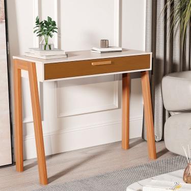 Imagem de Aparador Buffet Maragogi Pés Em Madeira Off-white/cedro