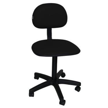 Imagem de Cadeira Secretária Tropical Sem Regulagem De Altura Preta