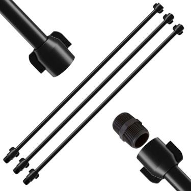 Imagem de Engate Mangueira Flexível Descarga 60Cm X 1/2 Preto Kit 03