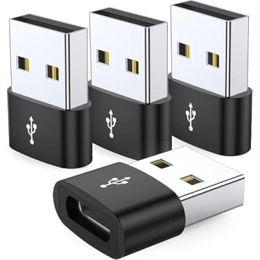 Imagem de Kit com 3 Adaptadores Usb C Fêmea X Usb Macho - Plug Conversor Conector OTG Para Carregar Celular no Carro, Computador, Notebook e Power Bank - Para iPhone 11 12 13 14 Pro Max
