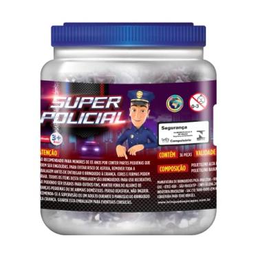 Imagem de Pica Pau Kit Super Policial Balde 36 Peças Cinza