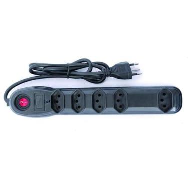 Imagem de Filtro Linha 5 Tomadas 3 Pinos 1 Metro Residencial Comercial - Mega Aq