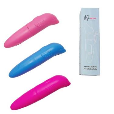 Imagem de Vibrador Feminino  Golfinho Estimulador de Clitóris e Ponto G Toque Li