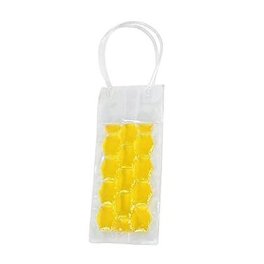 Imagem de Balde de gelo para festas saco de gelo portátil simples vinho branco ferramenta de gelo congelador saco de gelo refrigerado saco de gelo cerveja bebida recipiente de gelo balde de vinho (cor: amarelo)