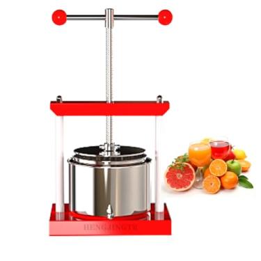 Imagem de HENGJINGTR Máquina de aperto de uva manual de aço inoxidável, ferramenta de suco de cozinha 3L/6L Fácil de operar, alta eficiência de extração de suco adequada para fazer vários sucos de frutas,3L