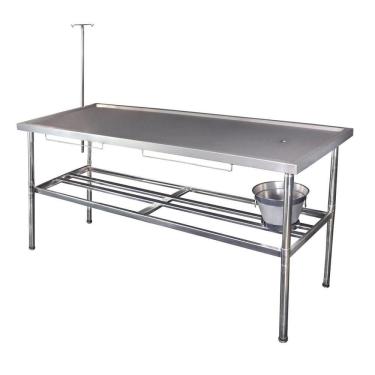 Imagem de Mesa Pet Imeca 190x70cm Com Grade Pingadeira E Dreno Inox 430 Desmontável 7235