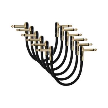 Imagem de Cabo De Patch Para Pedal De Efeito De Guitarra 1/4" Com Conector Em Ân