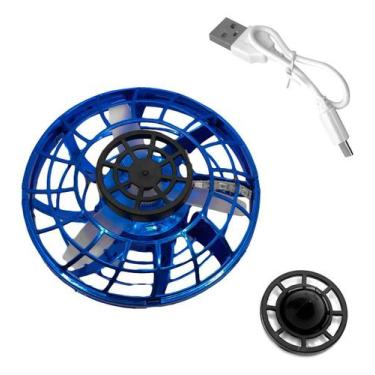 Imagem de Spinner Voador Led Mini Drone Brinquedo Fidget Boomerang - Robomix, Az