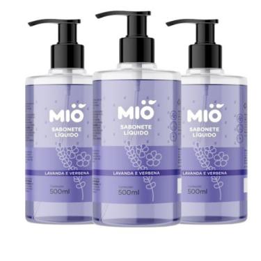 Imagem de Kit 3 Sabonete Líquido Mió Mãos e Corpo Lavanda e Verbena 500ml