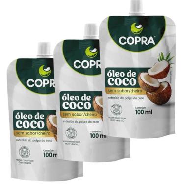 Imagem de KIT 3 Óleo de Coco Sem Sabor/Cheiro 100ml Pouch Copra