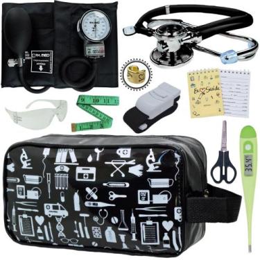 Imagem de Kit Academico Enfermagem Premium Preto Completo - Love Saude, PRETO ES