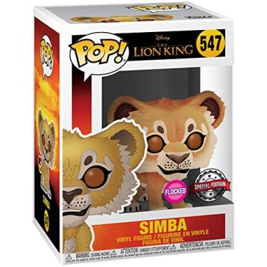 Imagem de Funko Pop O Rei Leão 2019 Boneco de vinil exclusivo Simba Flocked BoxLunch