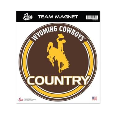 Imagem de Rico Industries NCAA Wyoming Cowboys padrão 20 cm ímã redondo