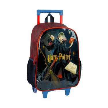 Imagem de Mochila Escolar De Rodas Harry Potter Oficial - Vermelho