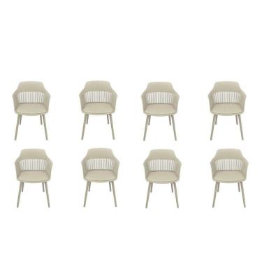 Imagem de Kit com 8 Cadeiras Mena para Sala de Jantar  Cinza