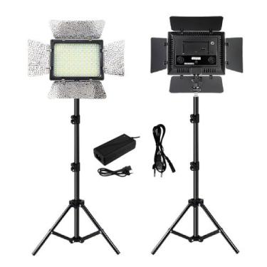 Imagem de Painel de Led Iluminador Soleste W300ll 3200k 5600k com fonte, tripe L