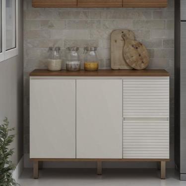 Imagem de Balcão de Pia 100% Mdf com Tampo e Gaveta Oculta Auris - Genialflex