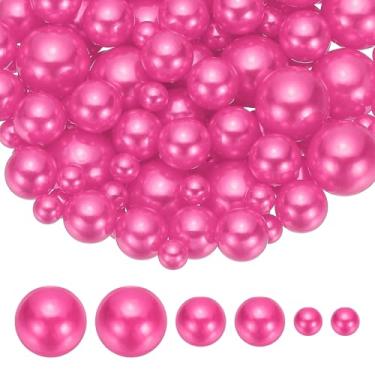 Imagem de PATIKIL Contas de pérolas falsas de 8/14/20 mm, 150 peças para enchimento de vaso de centro de mesa, contas redondas para festa, aniversário, casamento, decoração de mesa, caixa de presente, rosa