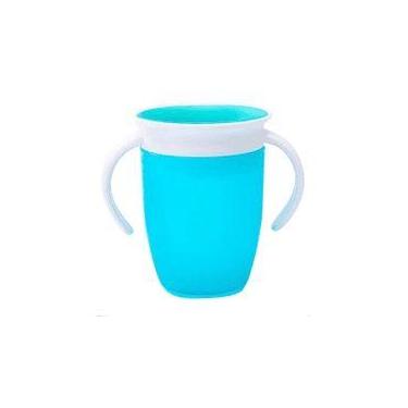 Imagem de Copo 360º Silicone 180Ml com Alça Anti Vazamento Transição Treinamento
