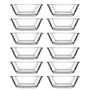 Imagem de Jogo 12 Petisqueiras Quadrada Vidro Casual 90Ml Class Home