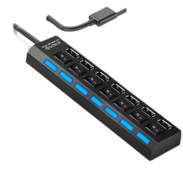 Imagem de Hub Usb 2.0 Com 7 Portas - Prático E Rápido - ROMI