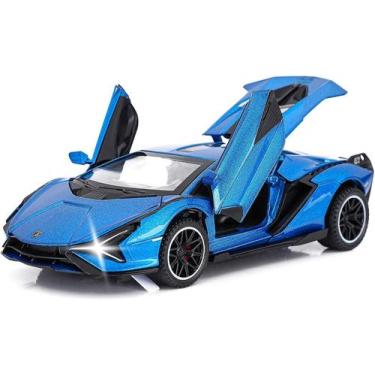 Imagem de Carro de brinquedo modelo de metal Lamborghini Sian FKP37 com luz e so