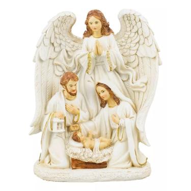 Imagem de Presépio Anjo Da Guarda Branco 24.5cm - Enfeite Resina