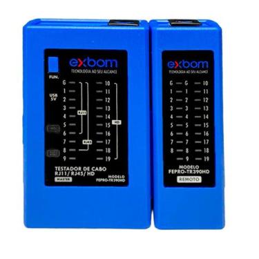 Imagem de Testador de Cabo de Rede RJ45 RJ11 e HDMI 3 em 1 com LEDs  Bateria 9V 