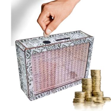 Imagem de Cofre Caixa Dinheiro Wood Box Japones Kakebo Desafio Dinheir