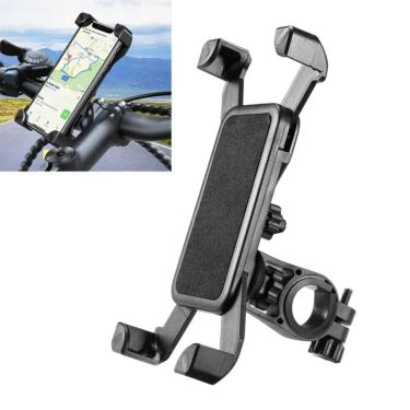 Imagem de Suporte de celular de bicicleta com rotação de 360° para telefones de 3,5 a 6,5”