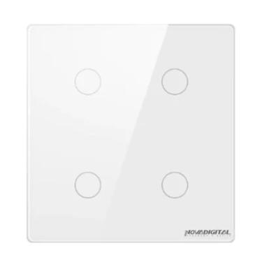 Imagem de Interruptor Inteligente 4x4 LED 4 Botões Touch Wi-fi Compatível com Alexa Google Assistent