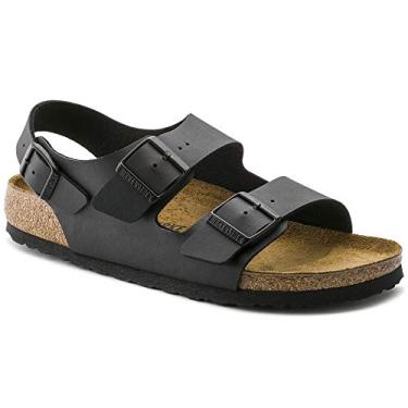 Imagem de Birkenstock Sandálias sintéticas femininas Milano pretas 36 (normal) R 034791