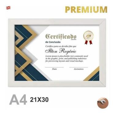 Imagem de 2X Quadro Moldura A4 21X30 Certificado Diploma Álvara Curso