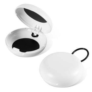 Imagem de 2 capas de transporte de tampões de ouvido, mini estojo portátil organizador de fones de ouvido com cordão, caixa de armazenamento pequena para viagens, negócios, atividades ao ar livre, bugigangas e