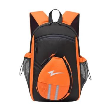 Imagem de oshhni Mochila de tênis de mesa multifuncional, à água, bolsa de tênis à prova d'água, bolsa de transporte para raquete para atletas adultos, Preto