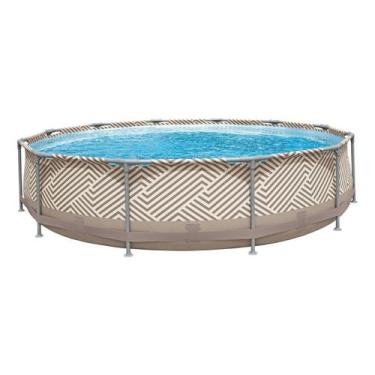 Imagem de Piscina 7200 Litros Redonda Estrutural PVC 3.66 x 3.66m Mor
