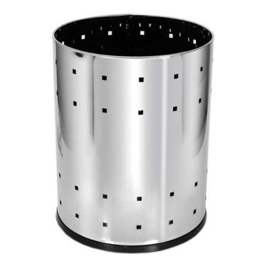 Imagem de Lixeira Aço Inox Telada 13 Litros Para Casa Ou Escritório