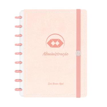 Imagem de Caderno De Disco Iscool Inteligente Personalizado 80 Folhas Profissões Couro Rosa Administração Médio M