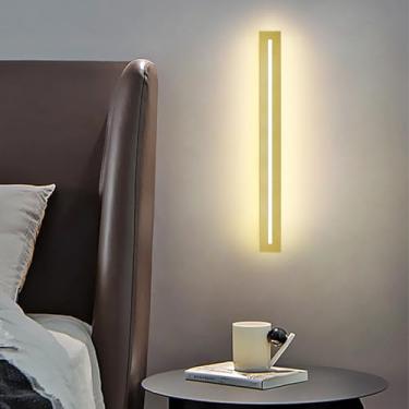 Imagem de GZZBMY Lâmpadas de parede internas LED moderna longa lâmpada de parede de alumínio linha minimalista lâmpada de sala de estar iluminação de parede para quarto escada lâmpada de corredor de cabeceira