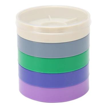 Imagem de Chiffonade Caixa de armazenamento de peças de relógio de plástico durável compartimentos coloridos organizador caixa de armazenamento acessórios de relógio ferramentas (rotundidade)