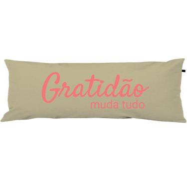 Imagem de Capa Para Travesseiro De Corpo Body Pillow 40x130cm Gratidão Rosa - FA