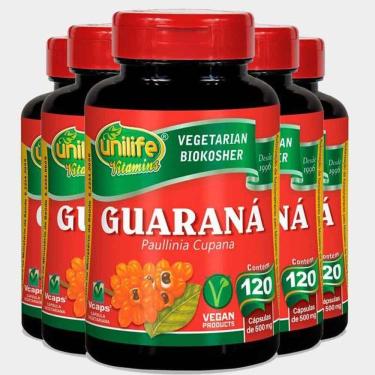 Imagem de Kit 5 Guaraná Unilife 120 Cápsulas