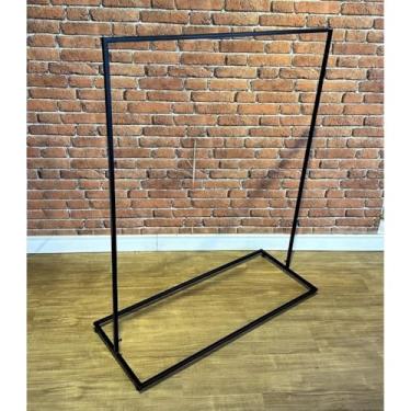 Imagem de Mancebo，Mancebo Cabideiro ChäO Metal，Material de AçO，Altura: 125 cm，Relativamente Baixo，Adequado para Lojas e Roupeiros Embutidos(Preto)