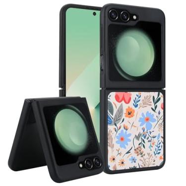 Imagem de LazyGoose Capa para Samsung Galaxy Z Flip 6, floral vibrante, linda arte de flores florescendo, fina e sem fio, proteção contra quedas de ângulo de nível militar (Dália do pôr do sol)